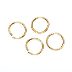 Golden 304 Stainless Steel Open Jump Rings, Round, Golden, 14x1.5mm, Inner Diameter: 11mm