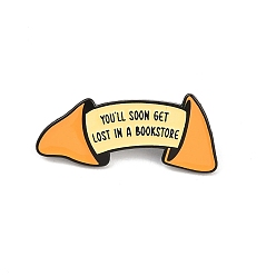 Светло-желтый Вы скоро заблудитесь в книжном магазине, эмалированные значки из печенья с предсказаниями, булавки для лацканов из сплава для одежды рюкзака, чёрные, светло-желтый, 13x30 мм