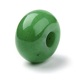 Малайский Нефрит Натуральный Malaysia нефритовые бусы, бусины с большим отверстием, рондель, 29~30x17 мм, отверстие : 8 мм