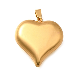 Золотой 304 подвески из нержавеющей стали, шарма сердца, золотые, 25x23.5x9 мм, отверстие : 5x3 мм