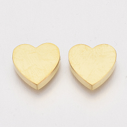 Золотой 304 из нержавеющей стали бусы, сердце, золотые, 11x12x3 мм, отверстие : 1.8 мм