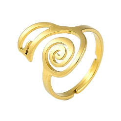 Настоящее золото 18K 201 регулируемые кольца из нержавеющей стали для женщин, реальный 18 k позолоченный, 18.5 мм, внутренний диаметр: 18 мм