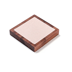 Квадрат Бархатные и деревянные шкатулки, браслет дисплей, квадратный, 10x10x1.8 см