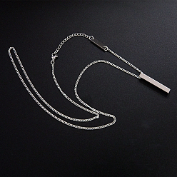 Нержавеющая Сталь Цвет Модные 304 прямоугольные подвески из нержавеющей стали для повседневной женской одежды, цвет нержавеющей стали