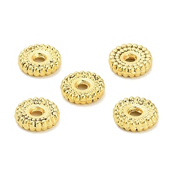 Золотой Бусины разделители из сплава , стойки покрытие, без свинца и без кадмия, плоско-круглые, золотые, 6.5x1.5 мм, отверстие : 1.2 мм