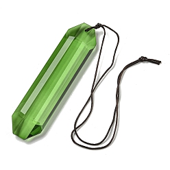 Желто-Зеленый Стеклянные прямоугольные подвесные ловцы солнца, для украшения оконного сада, желто-зеленый, 360 мм