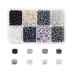 Mixed Color 1 Box 6/0 Glass Seed Beads Round  Loose Spacer Beads, Mixed Color, 4mm, Hole: 1mm, about 1900pcs/box