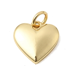 Настоящее золото 18K Латунные подвески, сердце прелести, долговечный, стойки покрытие, без свинца и без кадмия, реальный 18 k позолоченный, 12x12.5x3 мм, Перейти кольцо: 4.5x1 мм, внутренний диаметр: 2 мм