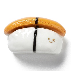Sushi Непрозрачная смола декодирует кабошоны, имитация еды, суши, 13x22x11 мм