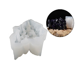 Белый Силиконовые формы для свечей своими руками, пищевой силикон, изготовление украшений, для изготовления свечей, самородки, белые, 54x29 мм