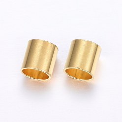 Золотой 304 шарики из нержавеющей стальной трубы, золотые, 8x8 мм, отверстие : 7 мм