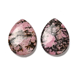 Родонит Природные подвески родонит, слезинки, 40~41x30~31x7~8 мм, отверстие : 1.5 мм