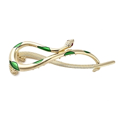 Золотой Заколки-коготь aolly и эмалированные, аксессуары для волос для женщин и девочек, змея, золотые, 103.5x30.5x24.5 мм