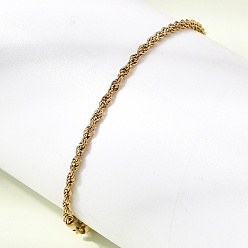 Золотой 304 женские браслеты-цепочки из нержавеющей стали, золотые, 6.69 дюйм (17 см)