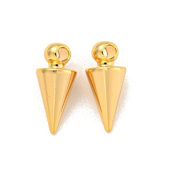 Cone Латунные подвески, реальный 18 k позолоченный, конус, 11x5 мм, отверстие : 1.6 мм