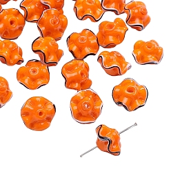 Темно-Оранжевый Юбка ручной работы из бисера лэмпворк, браслет из бисера своими руками, ювелирные аксессуары, темно-оранжевый, 17x12 мм