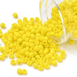 (42) Opaque Dandelion Тохо 6/0 круглые бусины, японский бисер, (42) непрозрачный одуванчик, 4 мм, отверстие : 1.5 мм, Около 840 шт / 50 г