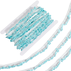 Темно-бирюзовый 10 ярдов эластичной спандексовой ленты, с картонной карточкой, темные бирюзовый, 7/8 дюйм (22 мм)