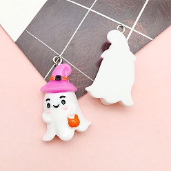 Ghost Подвески из непрозрачной смолы на Хэллоуин, чары ужасов, призрак, 10~30 мм