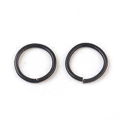 Black Iron Jump Rings, Open Jump Rings, Black, 18 Gauge, 10x1mm, Inner Diameter: 8mm