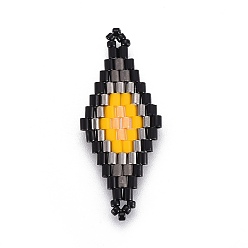 Разноцветный Японский бисер miyuki & toho ручной работы ссылки, Ткацкий станок, ромб, красочный, 31.4~33x12.7~13.4x1.6~1.7 мм, отверстие : 1~1.4 мм