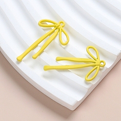 Желтый Подвески из сплава , бантом, желтые, 32x20 мм