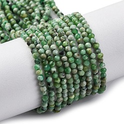 Variscite Natural Variscite Beads Strands, Faceted, Round, 2mm, Hole: 0.5mm, about 220pcs/strand, 15.31''(38.9cm)