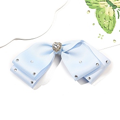 Алиса Синий Ткань клипы аллигатора волос, аксессуары для волос для женщин и девочек, бантом, Алиса Блю, 130 мм