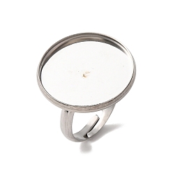 Нержавеющая Сталь Цвет 304 регулируемые кольцевые компоненты из нержавеющей стали, настройки плоских круглых колец, цвет нержавеющей стали, лоток : 20 мм, 3 мм, внутренний диаметр: 17 мм