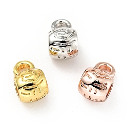 (52) Непрозрачная лаванда Поручни из латунной трубы с покрытием стойки, бочкообразные бусины под залог, без кадмия и без свинца, долговечный, разноцветные, 9x5.5x6 мм, отверстие : 2 мм, внутренний диаметр: 2.4 мм