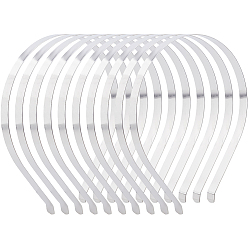 Platinum Iron Hair Band Findings, Platinum, 150x131x10mm