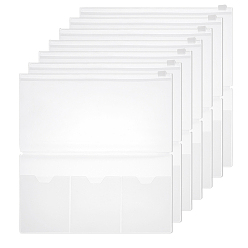 Прозрачный Прямоугольная сумка из ПВХ для хранения блокнота в дороге, прозрачные, 22.6x22x0.05~0.6 см