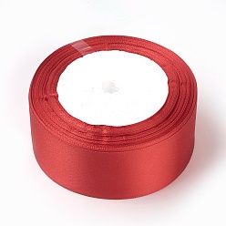 FireBrick Valentines Day Gifts Boxes Packages Single Face Satin Ribbon, Polyester Ribbon, FireBrick, 1-1/2 inch(37mm)