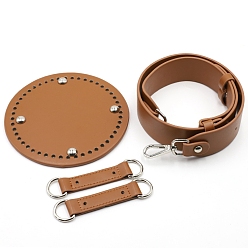 Chocolate DIY PU Imitation Leather Purse Making Sets, Knitting Crochet Bags Kit for Beginners, Chocolate, 5cm