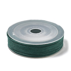 Vert Fils de nylon tressé, teint, corde à nouer, pour le nouage chinois, artisanat et fabrication de bijoux, verte, 1mm, environ 21.87 yards (20m)/rouleau