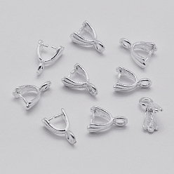 Платина Антикоррозийное родиевое покрытие 925 подвески из стерлингового серебра, ледоруб и щепотку поручительств, платина, 3x3 мм внутренним диаметром, 8x5x3 мм, отверстие : 1.5 мм, штифты : 0.6 мм