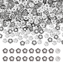 Античное Серебро 500шт. колпачки для бусин в тибетском стиле из сплава в виде цветка, 5-лепесток, без кадмия и без свинца, античное серебро, 8x2 мм, отверстие : 1.5 мм