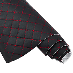 Красный ПВХ кожа и хлопок и полиэстер ткань, поделки товары для рукоделия, красные, 2000x1550~1600x3 мм