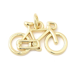Настоящее золото 18K Латунные подвески, с целью перехода в кольце, велосипедные прелести, стойки покрытие, долговечный, без свинца и без кадмия, реальный 18 k позолоченный, 11.5x18.5x2.5 мм, отверстие : 3.5 мм