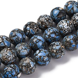 Васильковый Нити бусин из натурального хаулита, круглые, васильковый, 14.5 мм, отверстие : 1.4 мм, около 14 шт / нитка, 7.87'' (20 см)