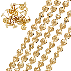 Золотой 5Декоративная лента для цветов на сумках, с помощью железных обивочных гвоздей, для аксессуаров для дивана, золотые, 1000x11x3 мм, Винт: 16x11 мм