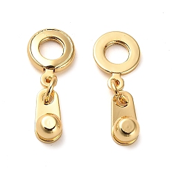 Echt 18 k vergoldet Rack Überzug Messing Charme, echt 18 k vergoldet, 13x9x5 mm, Bohrung: 1.2 mm