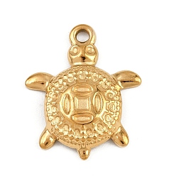 Золотой Морские животные 304 подвески из нержавеющей стали, прелести черепахи, золотые, 21x17.5x3 мм, отверстие : 1.7 мм