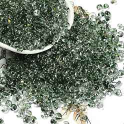 Морско-зеленый 6/0 бахрома из стеклянных бусин в виде спрея, слеза, цвета морской волны, 5x4.5x4 мм, отверстие : 1 мм, Около 4500 шт / фунт