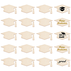 Белый Навахо Вырезы из незавершенной деревянной выпускной шапки, деревянная сервировочная доска для творчества и рукоделия, навахо белый, 5.8x9.8x0.2 см