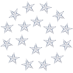 Белый Дым 300шт. акриловые кабошоны, аксессуары для костюма, звезда, серый, 18.5x19x3 мм