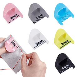 (52) Непрозрачная лаванда 6шт. 6 цвета пластиковые инструменты для пэчворка, для швейных инструментов, разноцветные, 40x40x27 мм, отверстие : 23 мм, 1 шт / цвет