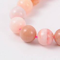 Pink Opal Natural Pink Opal Beads Strands, Dyed, Round, 8mm, Hole: 1mm, about 50pcs/strand, 16 inch