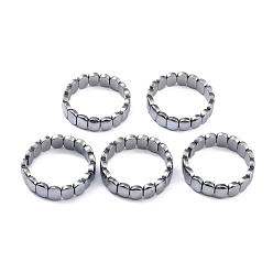 Терагерцовый камень Овальный эластичный браслет из бусин из натурального терагерцового камня, браслет с драгоценными камнями для мужчин и женщин, внутренний диаметр: 2-1/4 дюйм (5.6 см)