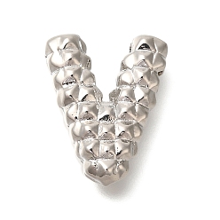 Letter V Стойки покрытие, Латунные подвески, без кадмия и без свинца, подвески с буквой az~z, Буква V, 21x16.5x5.5 мм, отверстие : 2.5x3 мм